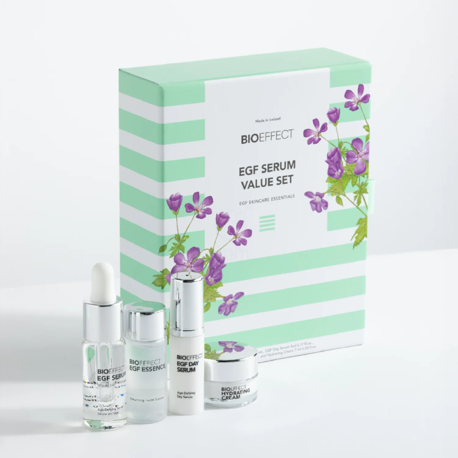 BIOEFFECT EGF Serum Value Set, set za nego proti staranju kože ( 15 ml + 15 ml + 5 ml + 7 ml)